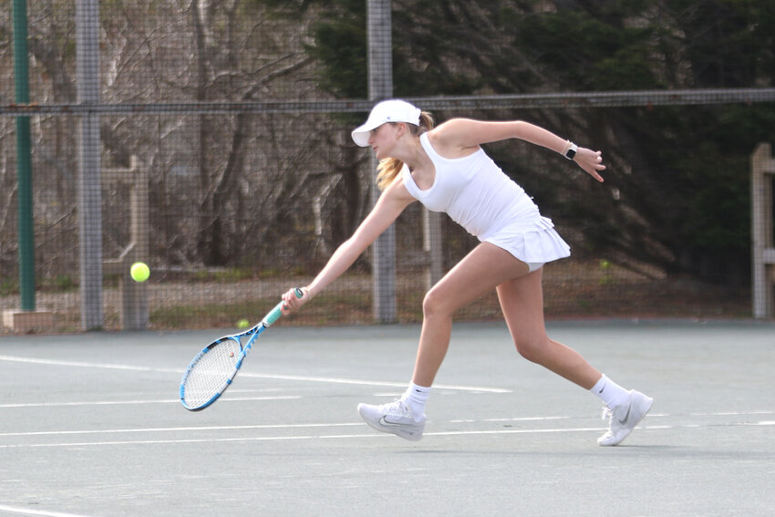Lily Chibnik won 6-1, 6-2 at second singles Friday against Rising Tide.