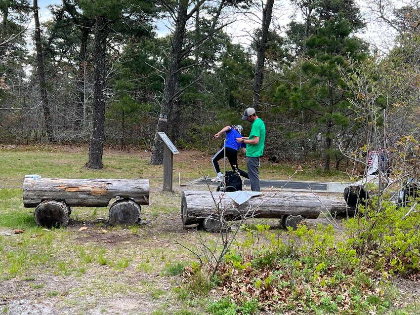 Action in last year's Rising Tide Cup disc golf tournament