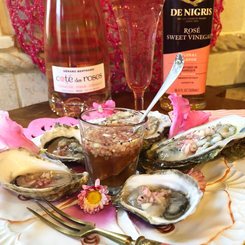 Ros&eacute; Mignonette Sauce is the perfect complement for a spring raw bar.