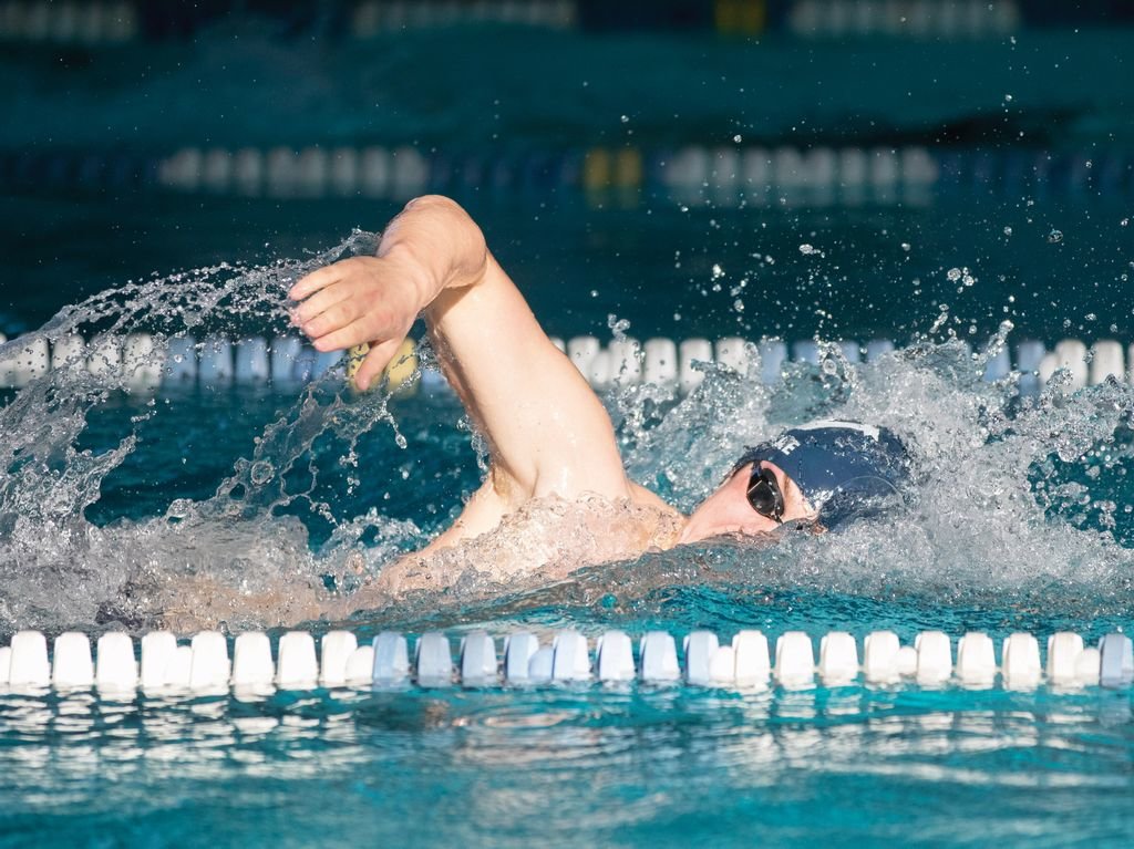 Tyler Roethke, who won the 200-yard freestyle and 500-yard freestyle at the Div. 2 state championship, swims the 200 free earlier this season.