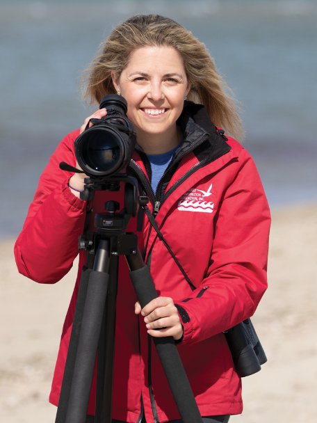 Libby Buck, Nantucket Conservation Foundation shorebird monitor.
