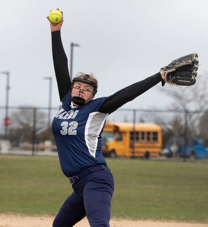 Whalers starting pitcher Madlyn Lamb had 12 strikeouts in a dominate performance against Sturgis West.