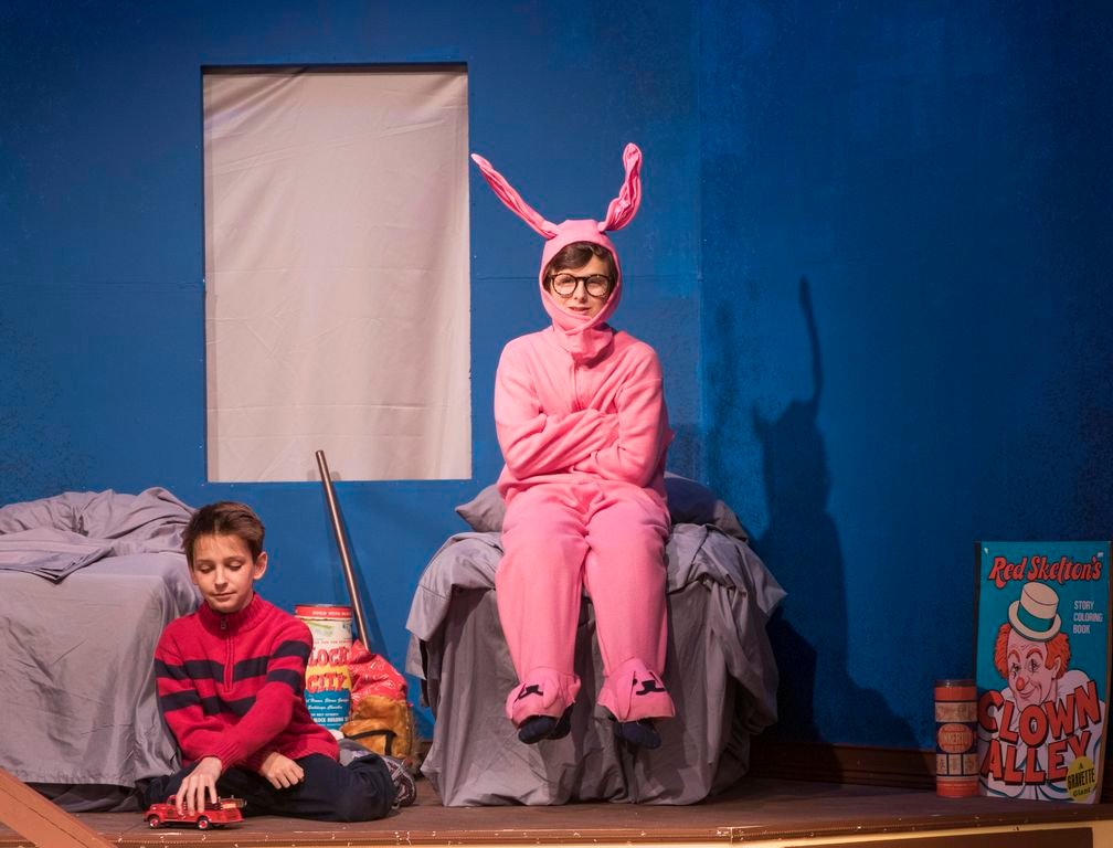 Tommy Vento, left, and Phineas Byrne in Theatre Workshop of Nantucket's production of &quot;A Christmas Story,&quot; on stage at Bennett Hall through Dec. 10.