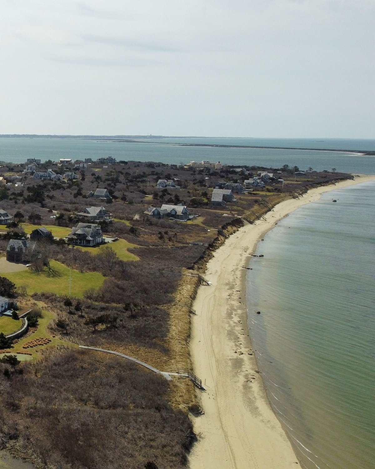 A drone's eye view of the shoreline.