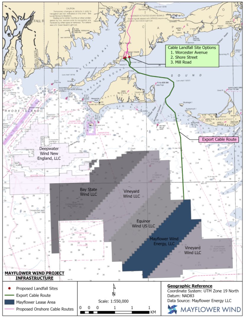 Mayflower Wind's offshore wind farm proposed for 20 miles south of Nantucket.