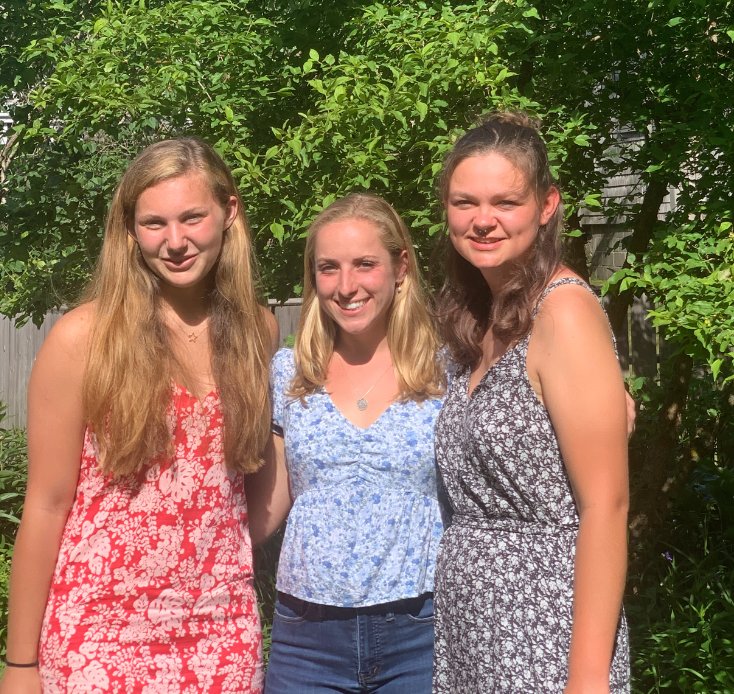 Jaqueline McGrath, Alexa Aloisi and Madison Iller have been awarded 2021 Nantucket Garden Club scholarships.