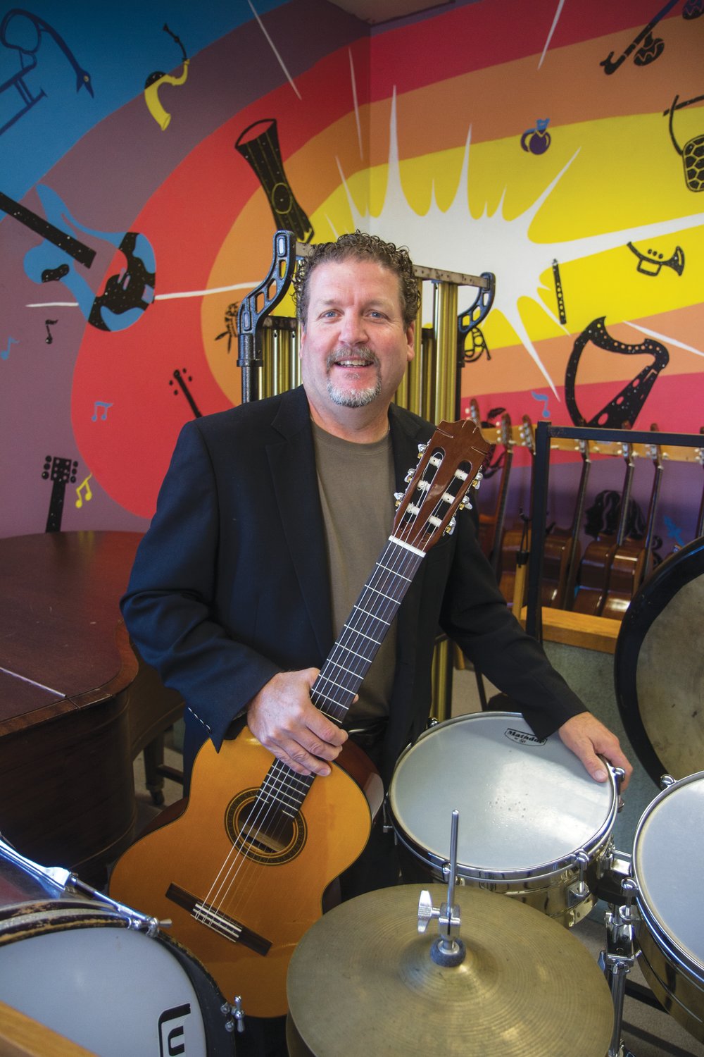 Nantucket High School music teacher Erik Wendelken