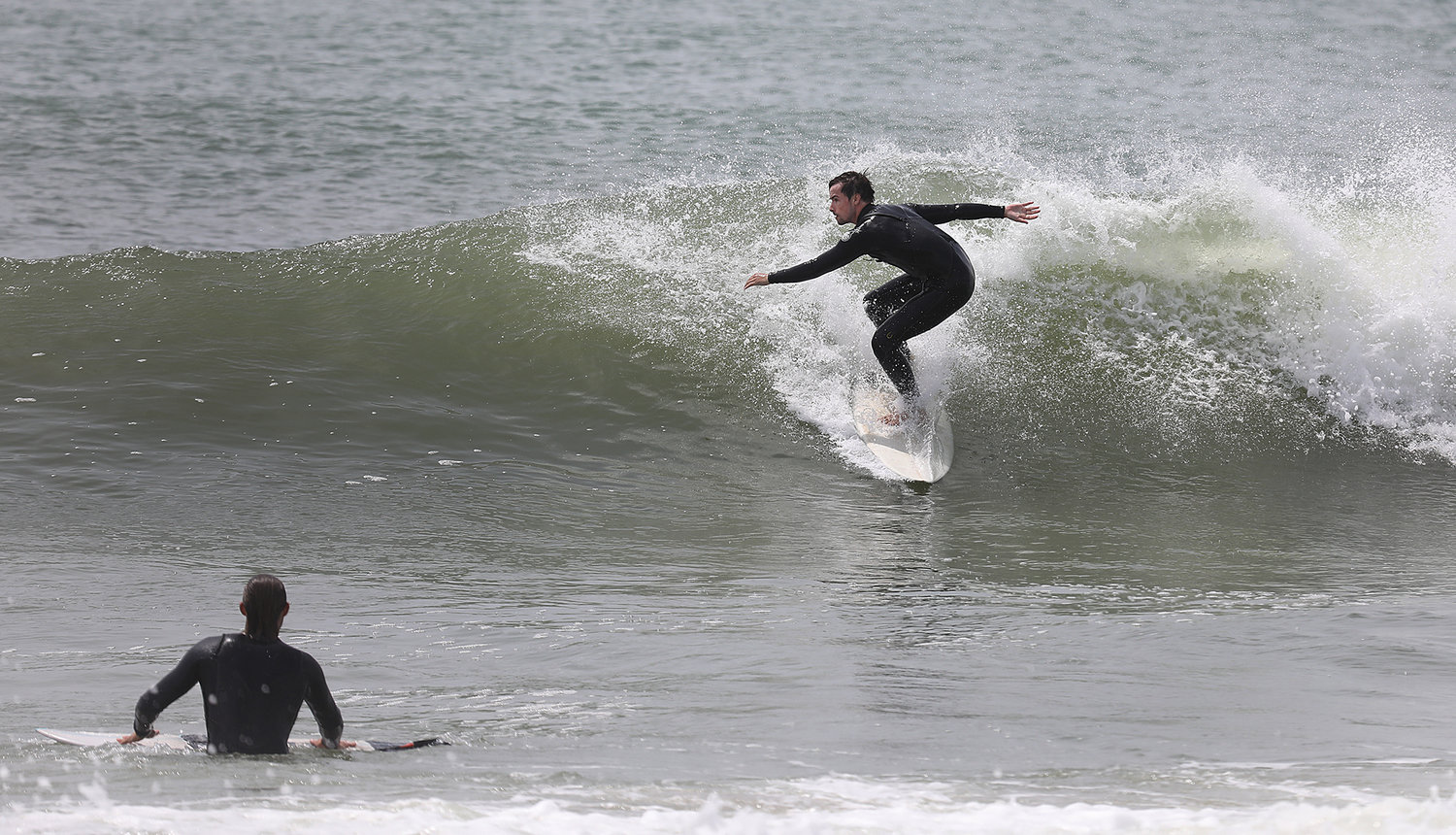 Wednesday was a popular day for surfers along the south shore as swells from an offshore storm provided good conditions.