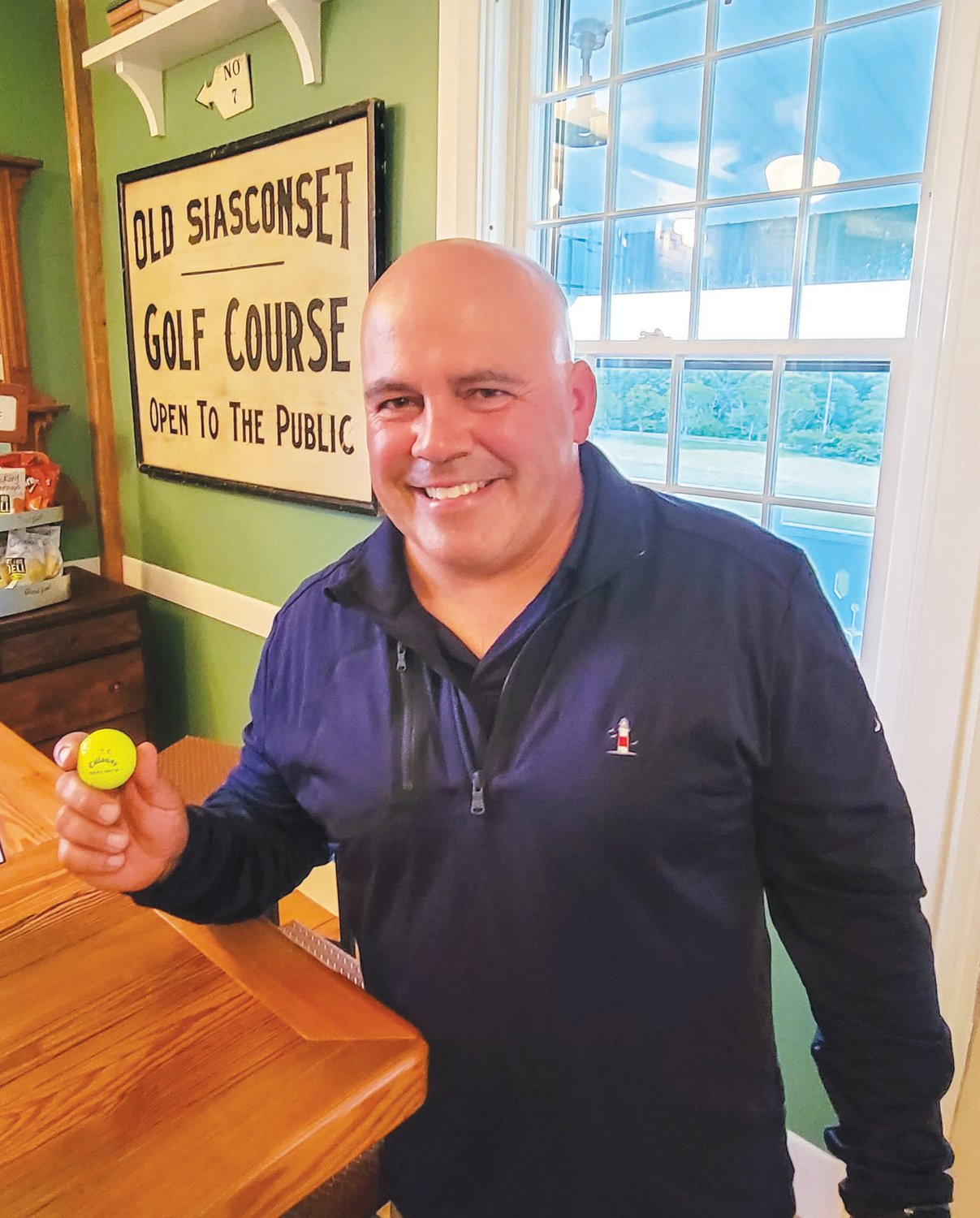 Chris Bistany had a hole-in-one on the seventh hole last week, the first in men’s league history and the first this season on the nine-hole course. He picked up the tab in the clubhouse bar.