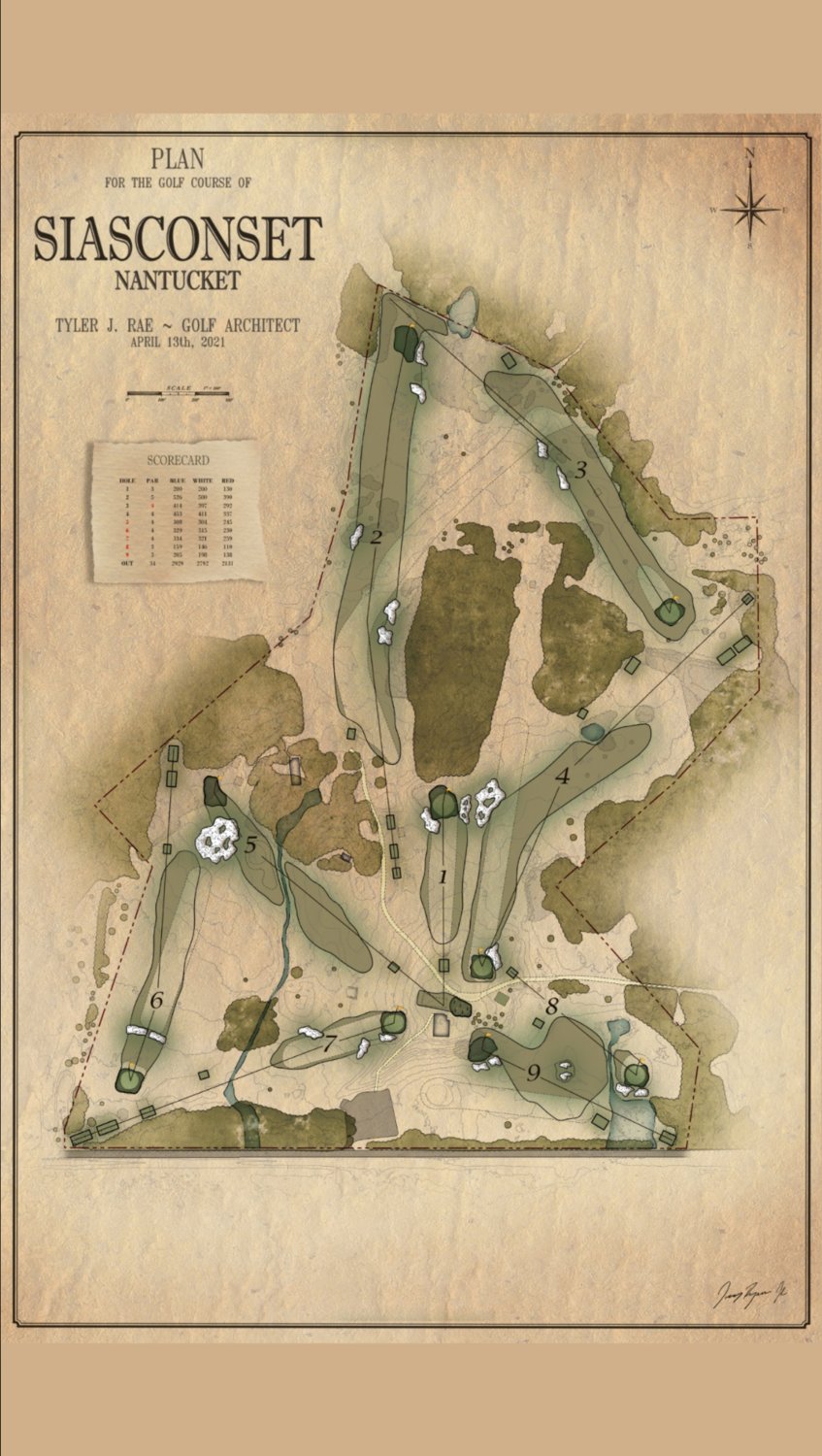 Proposed changes to the nine-hold Siasconset Golf Course, owned by the Nantucket Land Bank.
