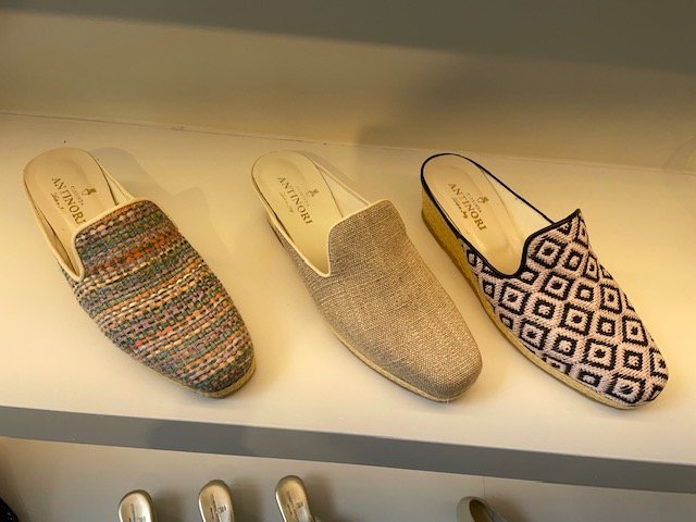 Clorinda Antinori’s shoes come in muted tones, vibrant colors and patterns.
