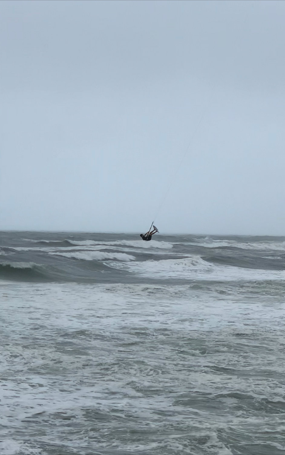 A kiteboarder at Cisco.
