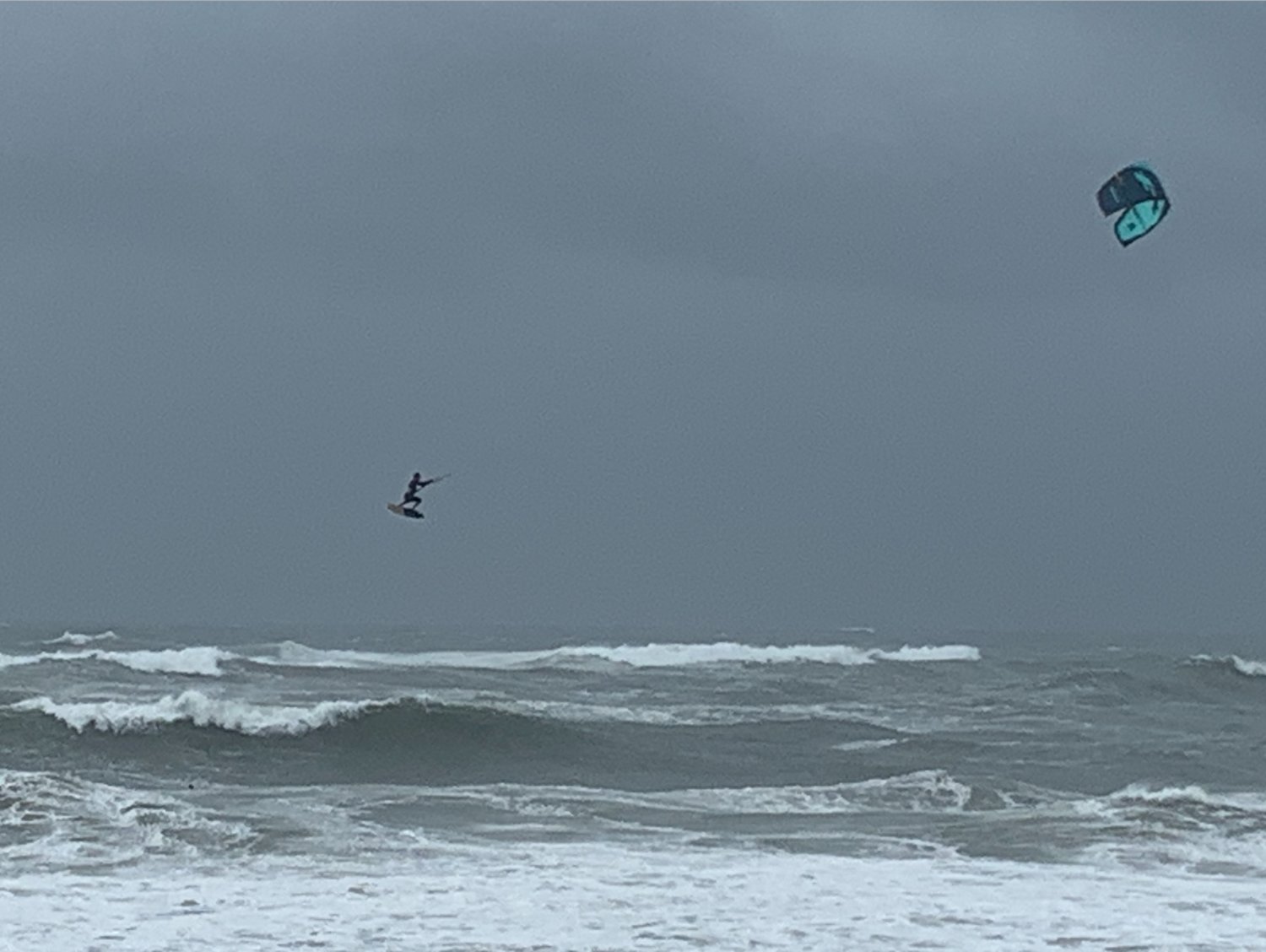 A kite-surfer at Cisco Saturday.