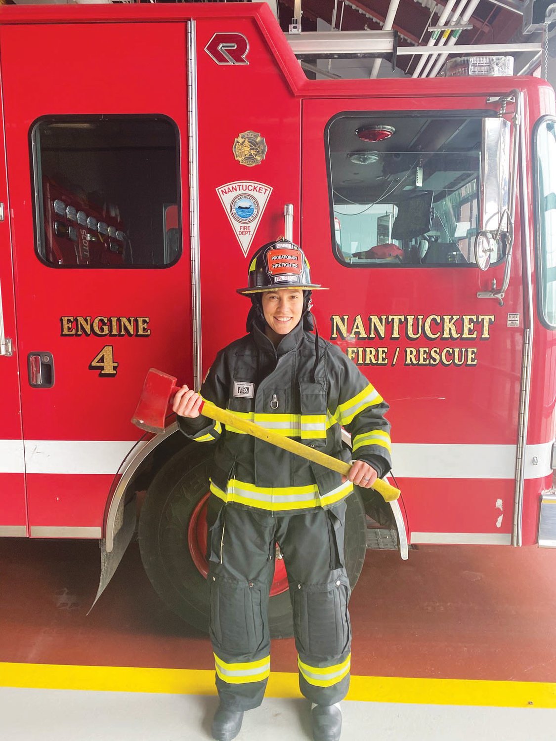 Alana Macey joined the Nantucket Fire Department last year after moving to the island from Sydney, Australia.