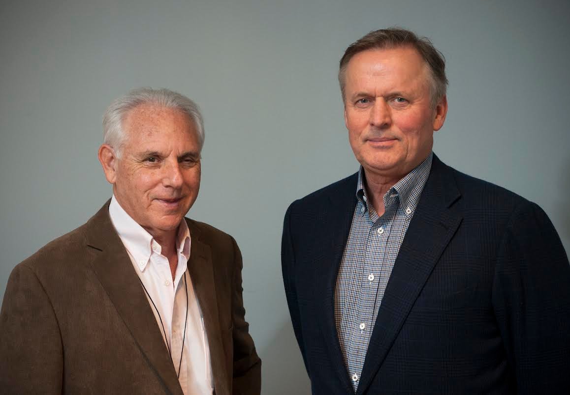 Dr. Neal Kassell, left, and John Grisham, authors of “The Tumor.”
