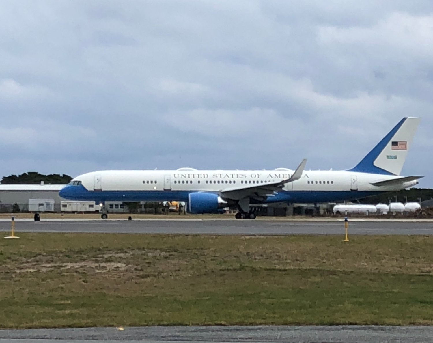 Air Force One taxis for departure Sunday as President Joe Biden and his family leave the island after their Thanksgiving visit.