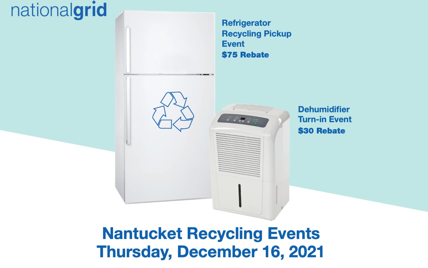 Refrigerators, freezers and dehumidifiers may be recycled Thursday, Dec. 16.