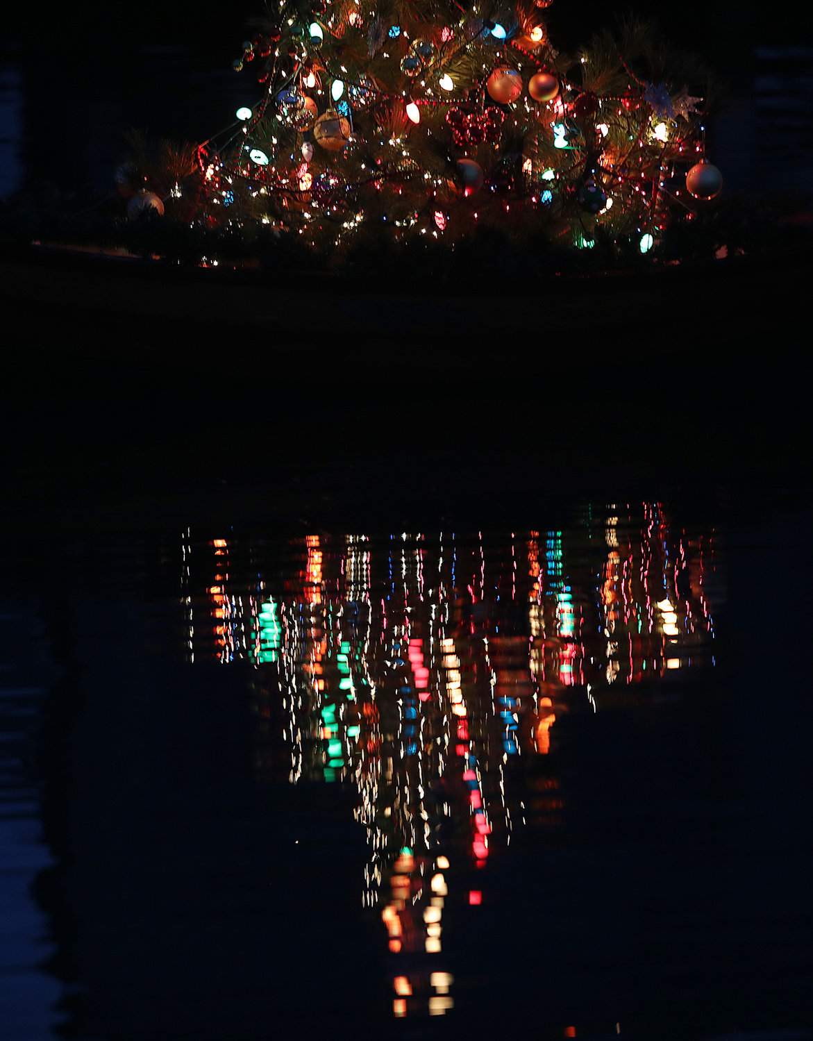 The Christmas Dory and reflections.