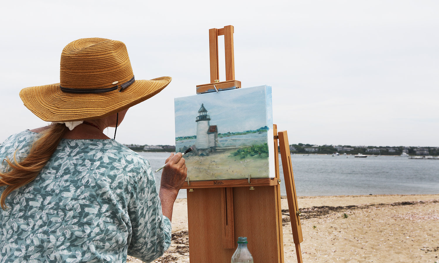 Island artist Valeri Arnold-Osley participates in Brant Point Paint Out, a plein air event sponsored by the Artists Association of Nantucket in June.