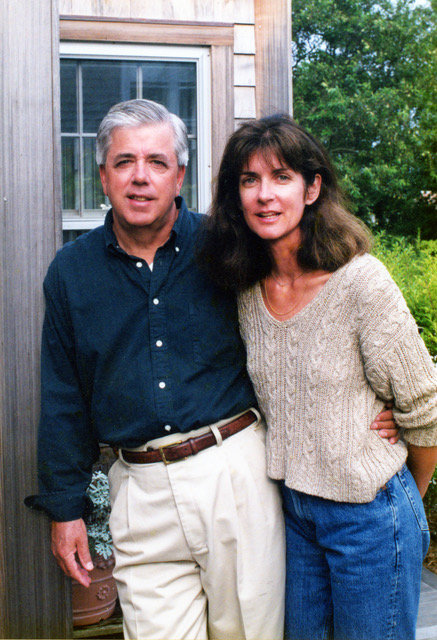 Bill Klein and Blue Balliett met on Nantucket in 1979. "We were married in our self-built house at 9 Swift Rock Road September 13, 1980 by the Rev. Ted Anderson," Bill says. This photo was taken in August of 2001.