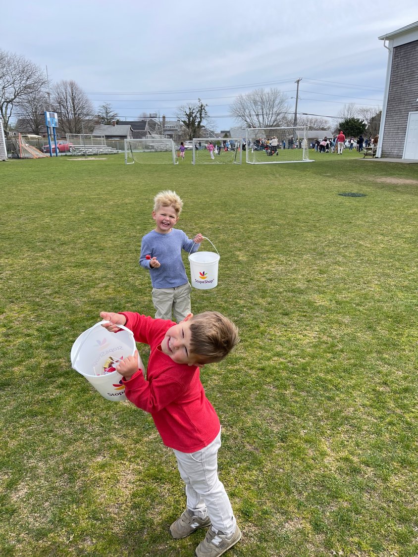 Miller and Callen Truyman at the Boys & Girls Club Easter Egg Hunt Saturday.