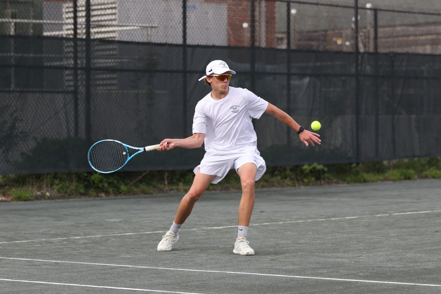 The boys and girls tennis teams swept Rising Tide Monday.