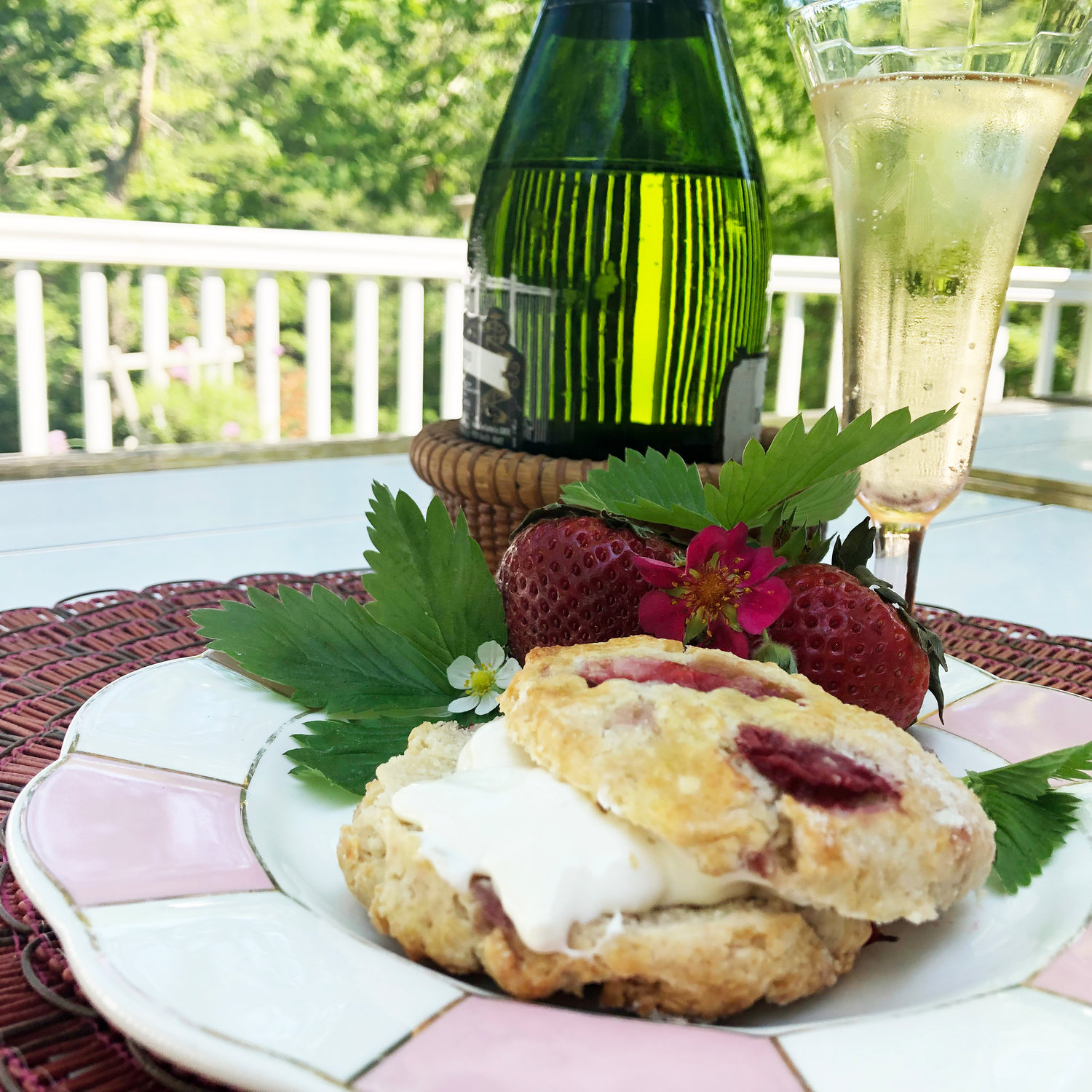 These British summer strawberry scones substitute more readily-available mascarpone for clotted cream.