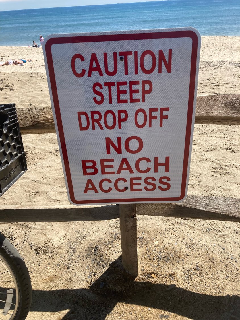 Access to Madaket Beach has been closed due to erosion.