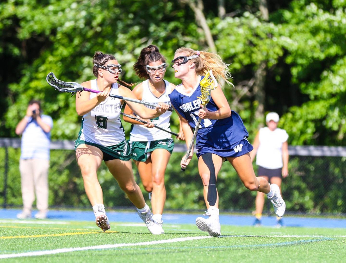 The girls lacrosse team fell to top seed Manchester Essex in the Div. 4 state semifinals Friday.