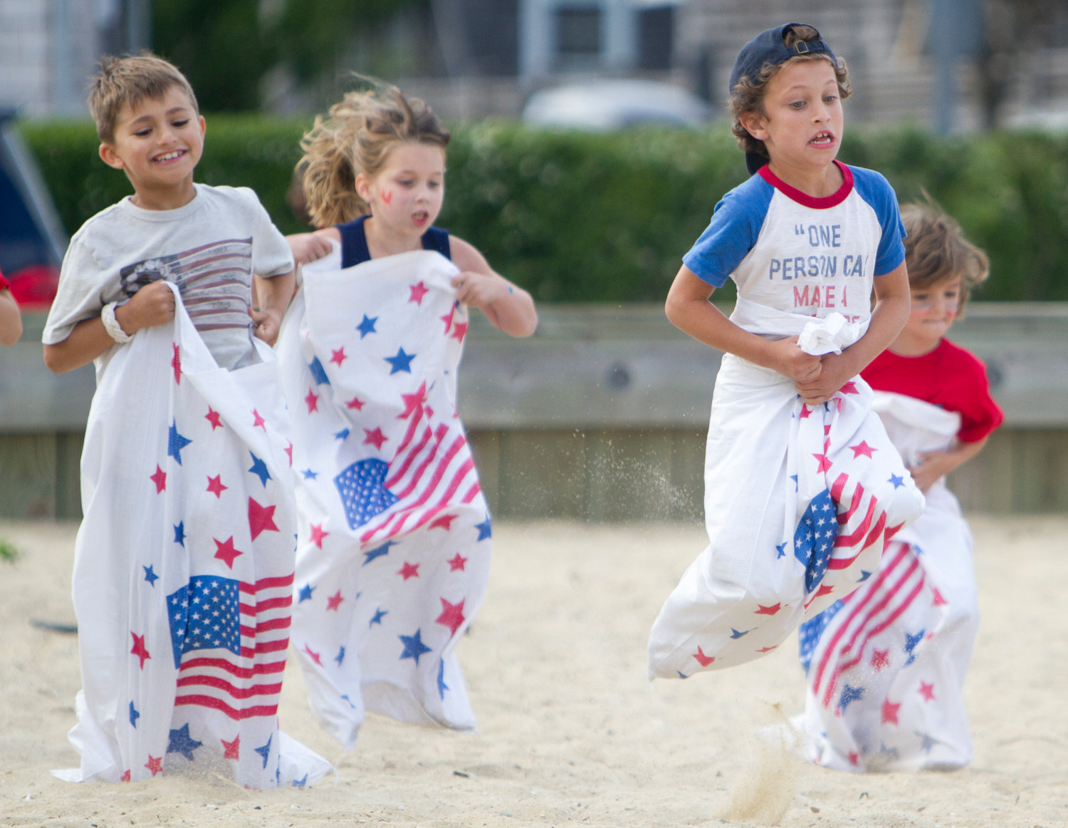 Sack races are just one of the family-friendly events scheduled for July 4 at Children’s Beach. There’s also live entertainment, a tug-of-war and more.