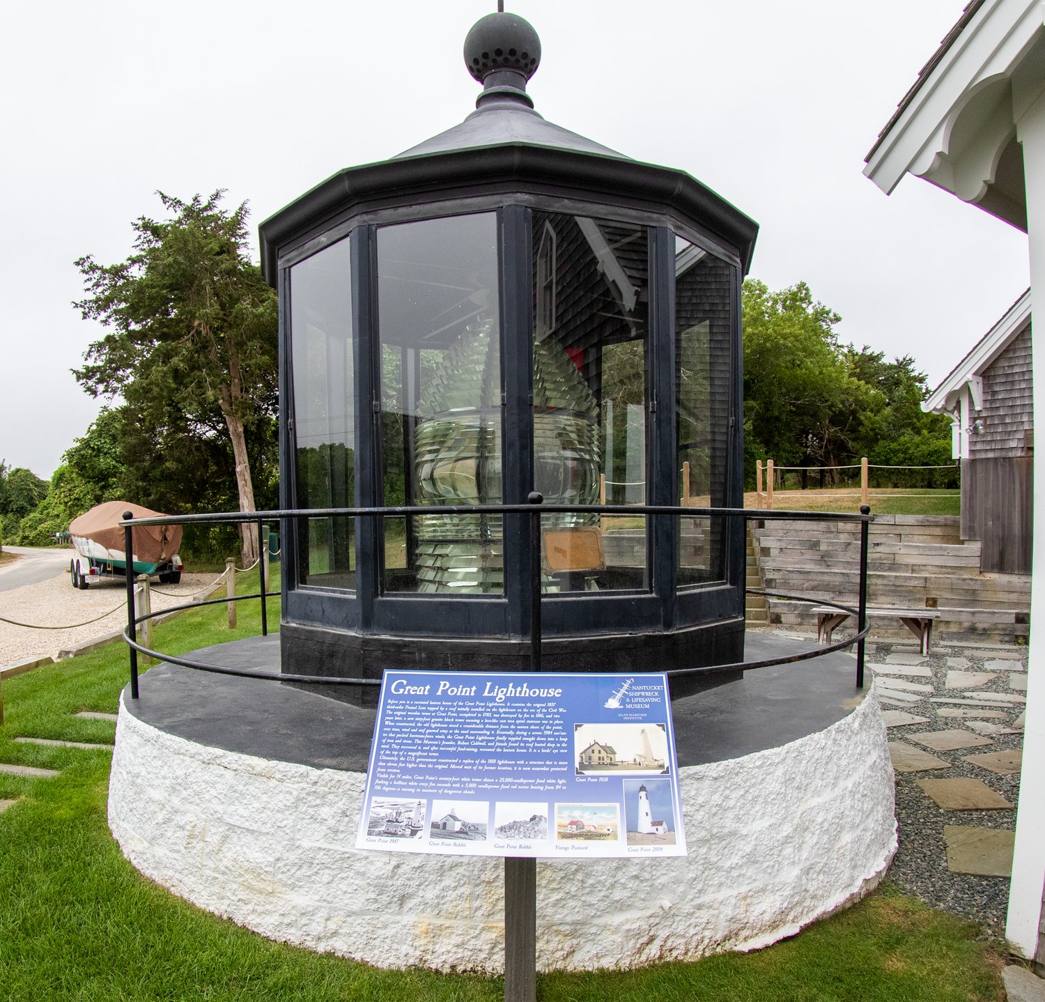 The Fresnel lens once housed at the top of Sankaty Light.