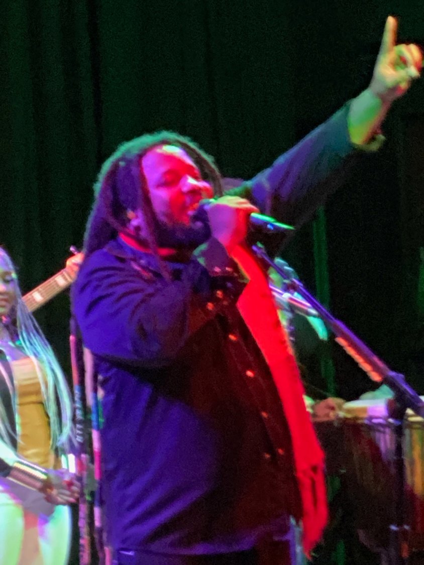 Stephen Marley on stage at the Dreamland Tuesday night.
