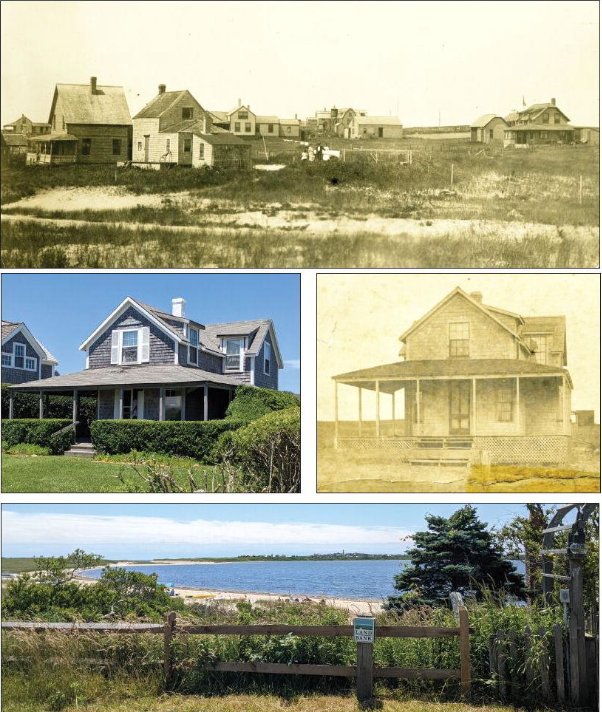 Top: Quidnet, on the island’s east end, was originally a Wampanoag settlement and a fishing community before attracting summer visitors. Middle: Some of the homes have remained virtually unchanged on the outside for more than a century. Bottom: Quidnet overlooks Sesachacha Pond and the Atlantic Ocean just beyond.