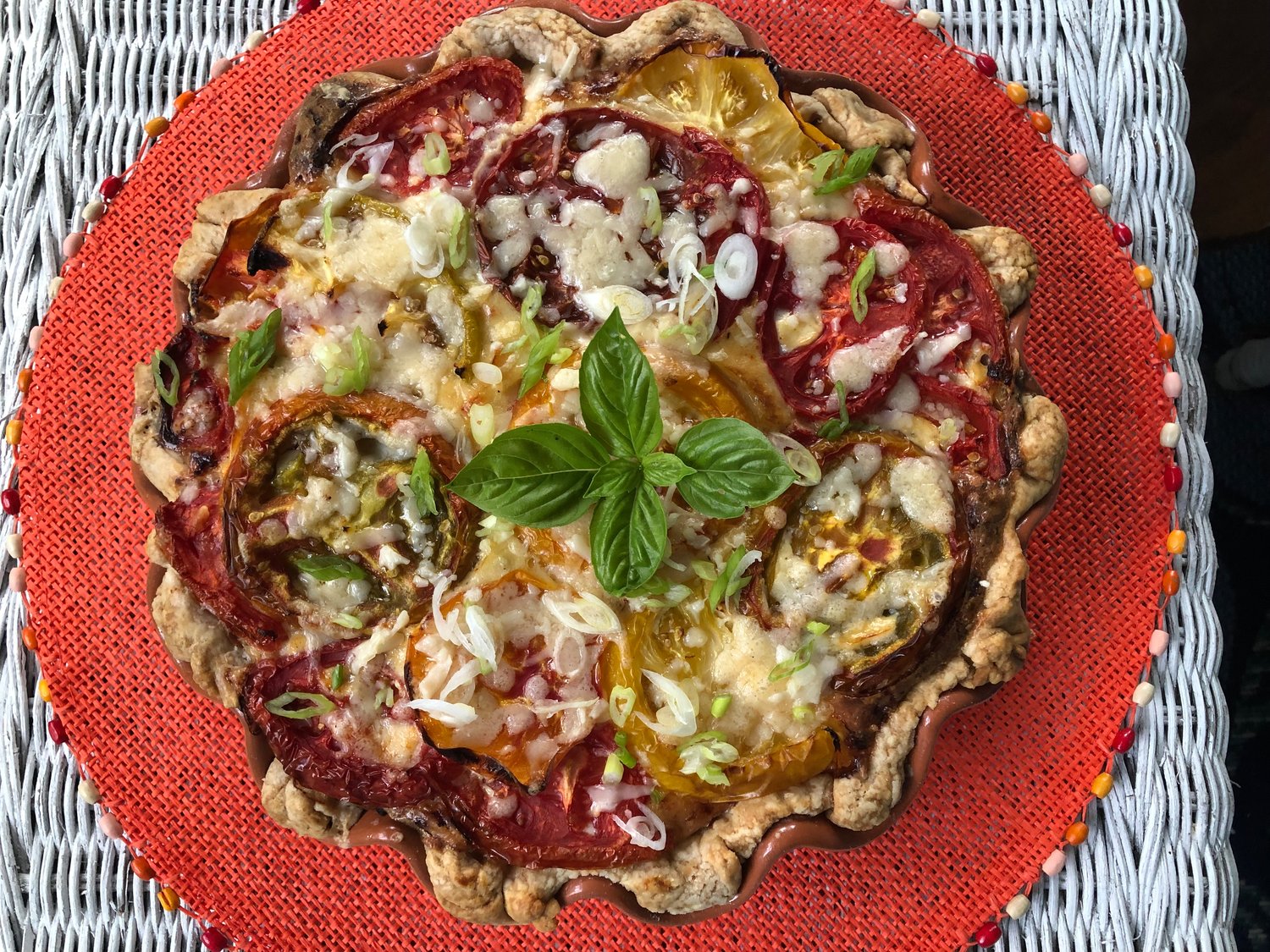 This savory tomato pie is just as tasty with a store-bought crust.
