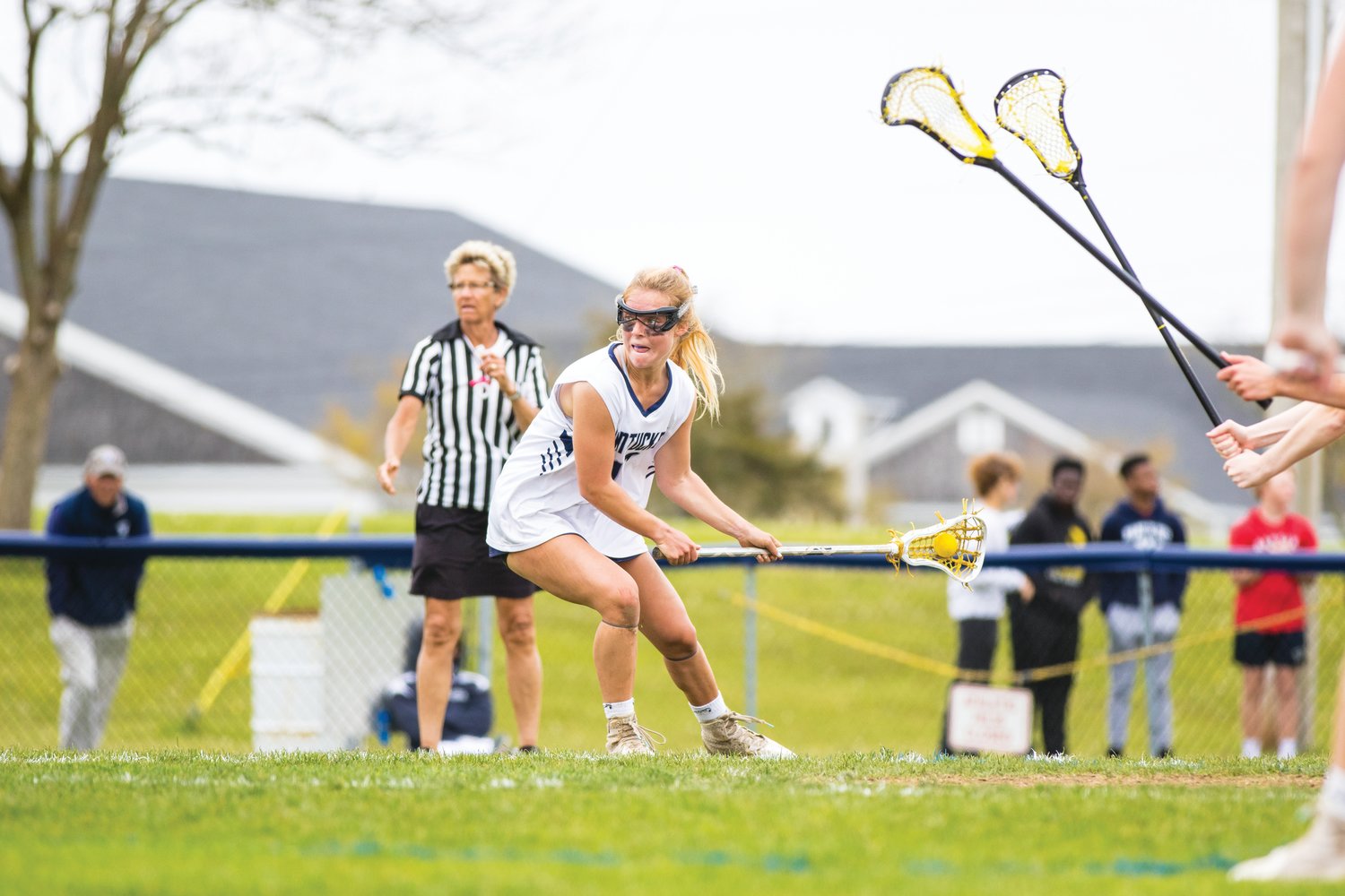 Bailey Lower in action on the Nantucket lacrosse field this spring as a high school sophomore.