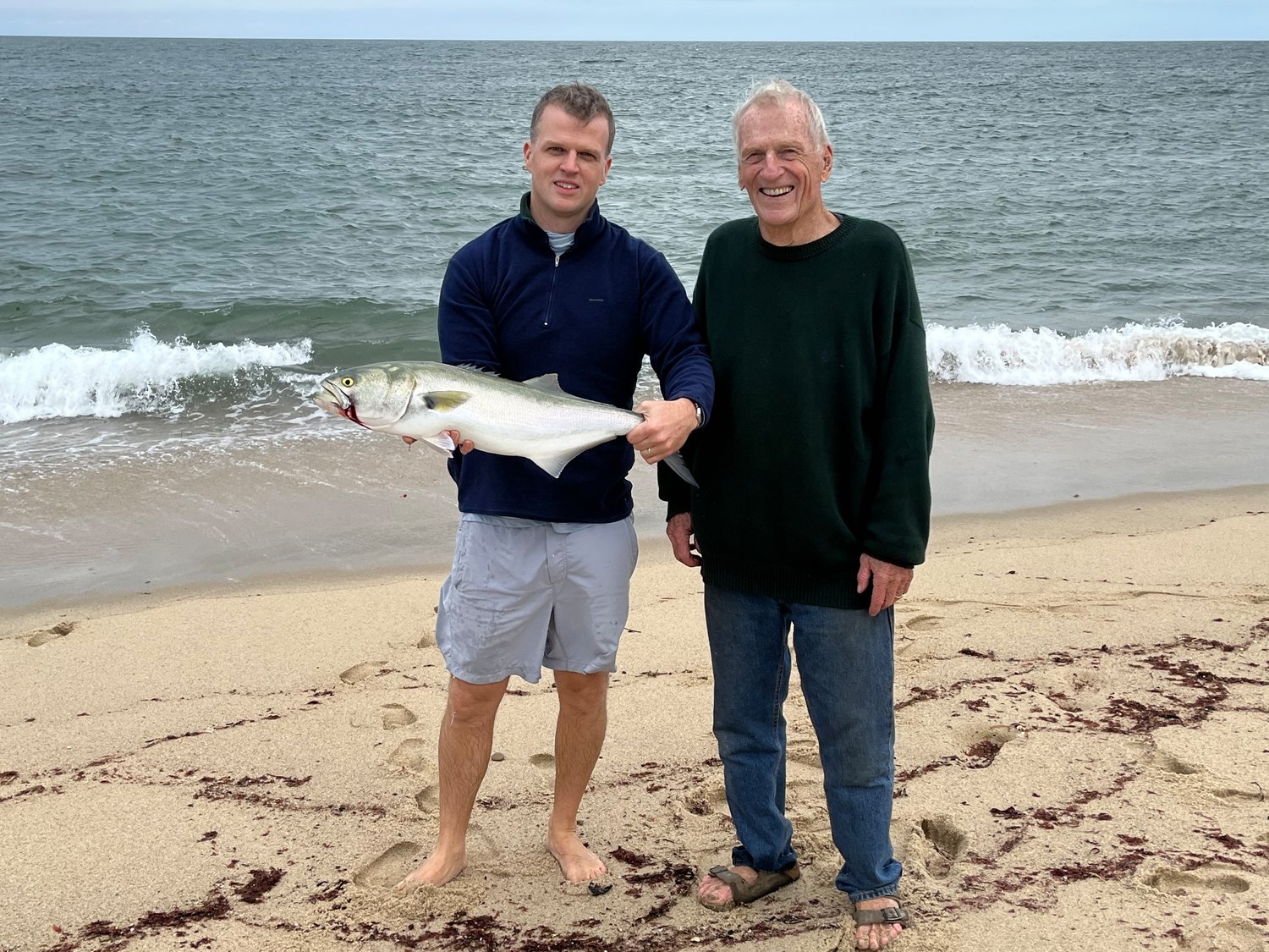 Alex and Dick Duncan on Sconset Beach