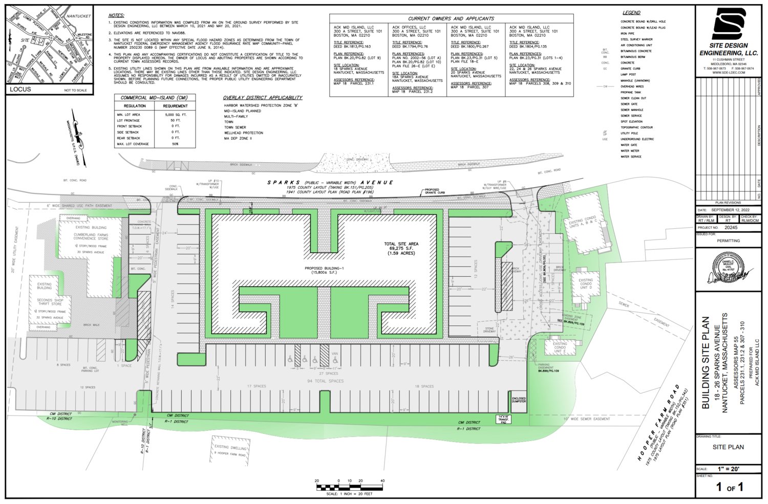 The layout of a proposed 63,000 square-foot mixed-use building on Sparks Avenue across from the Stop & Shop.