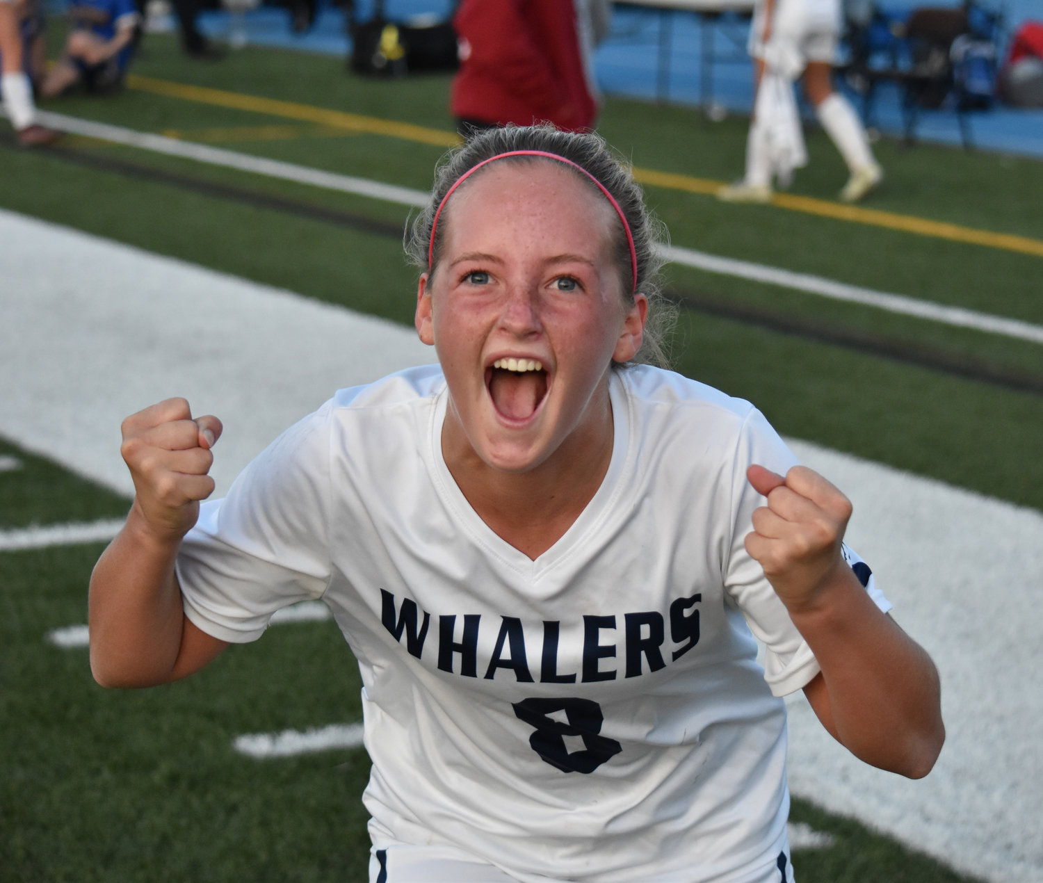 Gianna Quinn celebrates after the win.