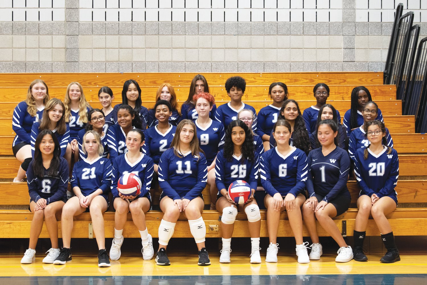 The JV volleyball team went 4-8 and gained valuable experience on the court this season.