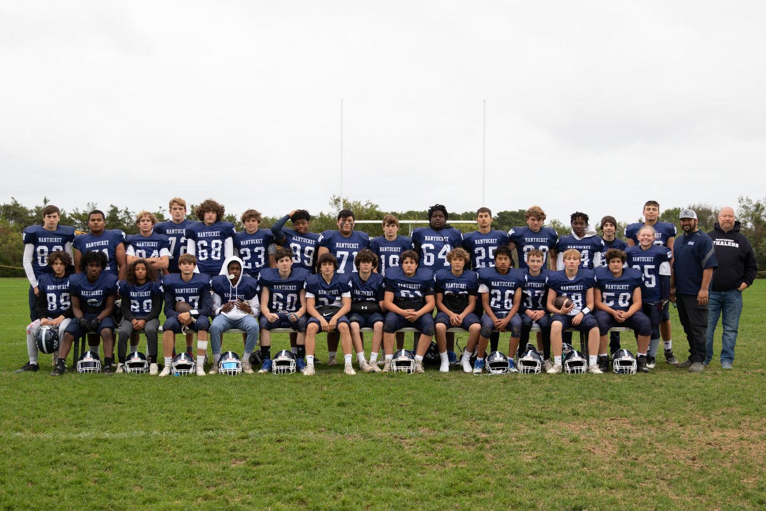 The JV football team, led by coach Jeff Beamish, went 6-2 this season.