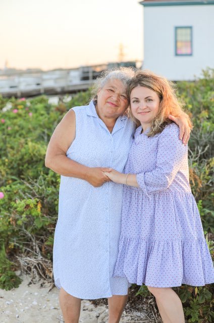 Olga Afanasieva and her daughter Galyna Bahdanovitch on Nantucket this summer.
