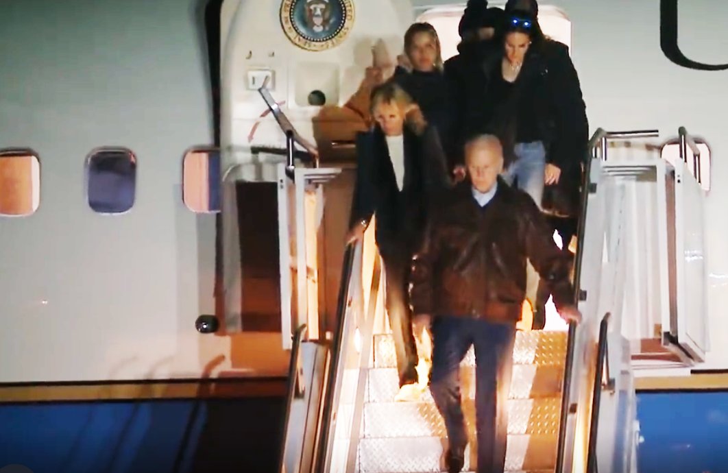 The Biden family arrives on Nantucket Tuesday.
