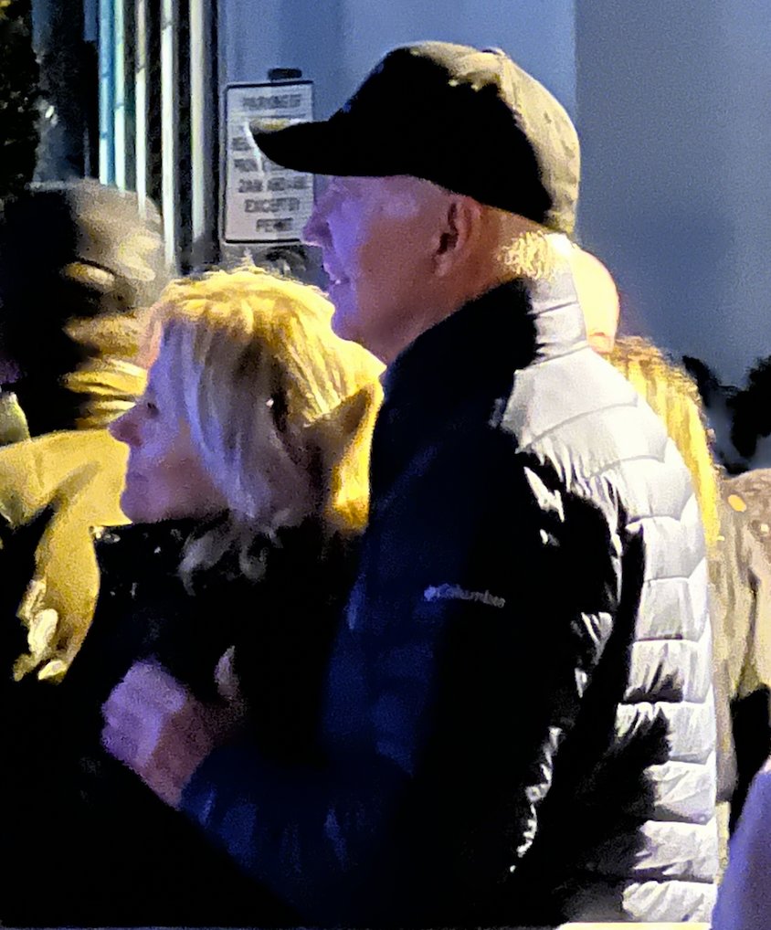The president and first lady at the tree-lighting.