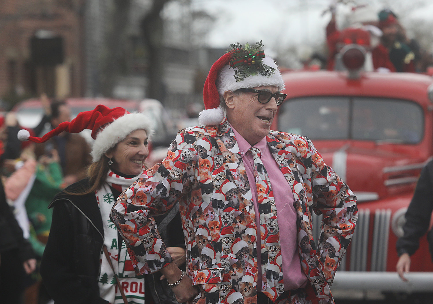 DECEMBER 3, 2022 -- Adam Dread helps lead the Santa parade on Main Street during Christmas Stroll. Photo by Ray K. Saunders