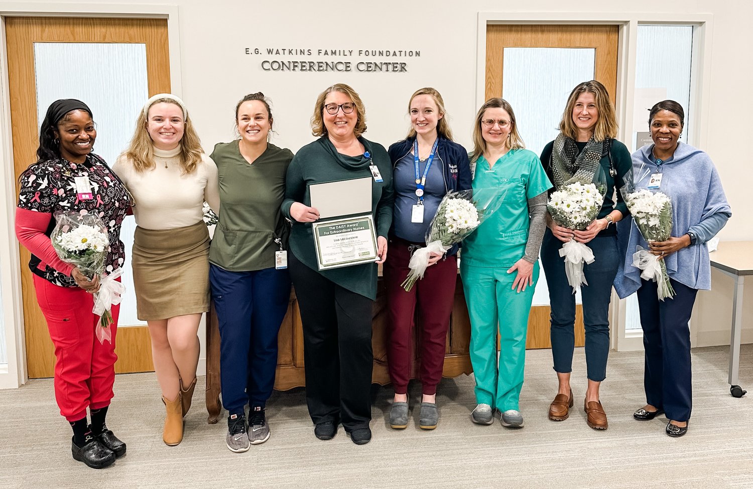Ruth Tonico, RN, Rose Klein, RN, Sophie Civitarese, RN, Lisa Lacoursiere, RN, Meghan Corcoran, RN, Suzanne Carroll, RN, Molly Harding, NP, and Pam James, RN.