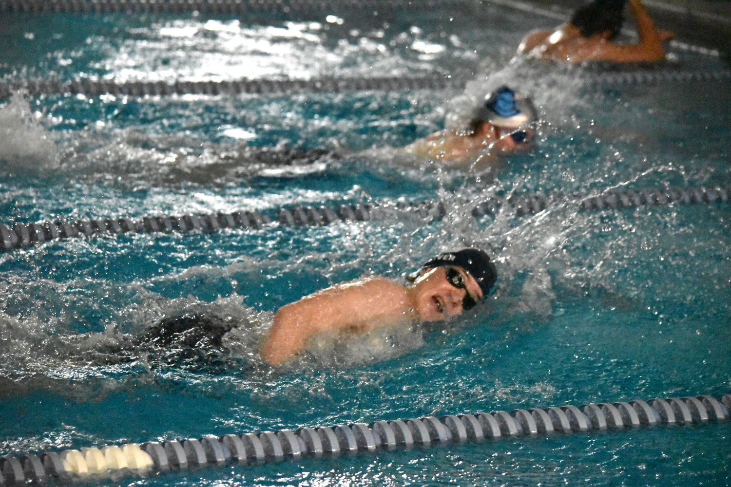 Eli MacIver was part of the Whalers’ winning 200-yard medley relay in 1:40.95 during last Wednesday’s meet against Sandwich.
