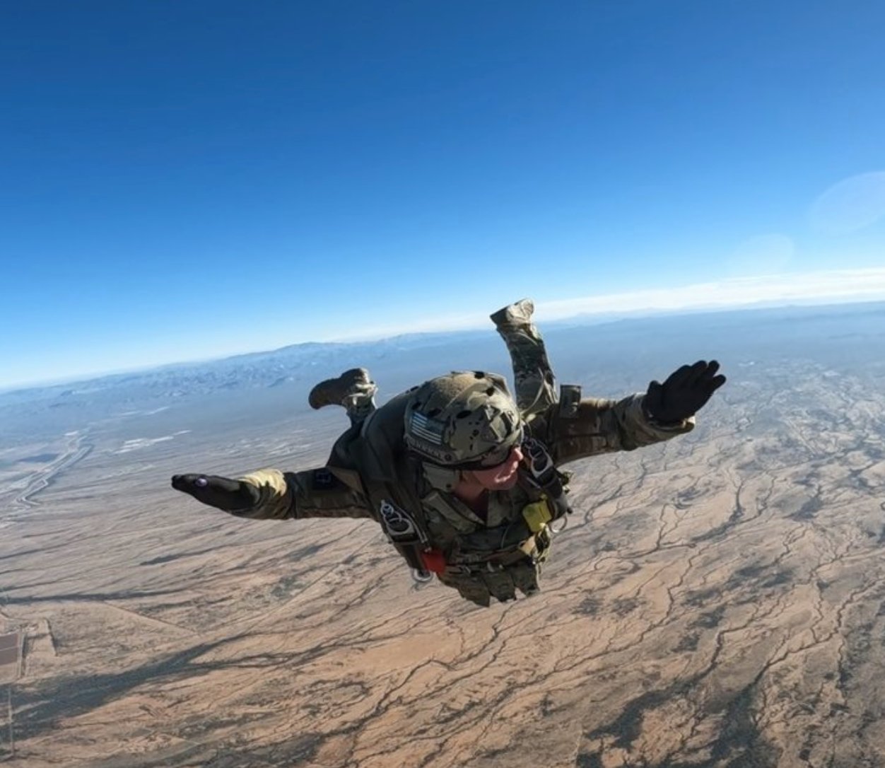 Ryan Webb during his U.S. Air Force pararescue jumper training in the American Southwest.