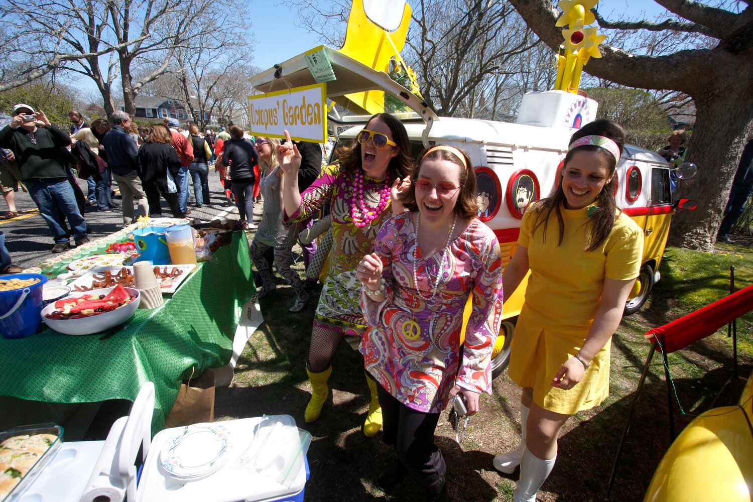 photo by Jim Powers--.Scene from the annual Daffodil Festival on Saturday, April 24, 2010. Tailgate picnicking in Sconset.