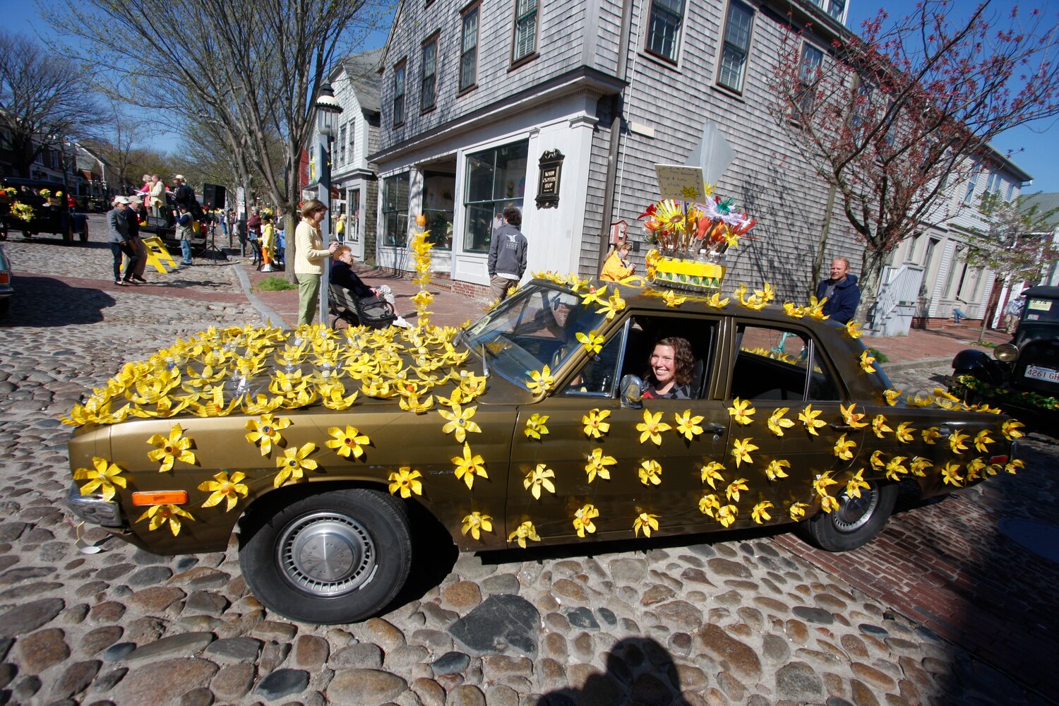 photo by Jim Powers--.Scene from the annual Daffodil Festival on Saturday, April 24, 2010..Car staging on Main Street.