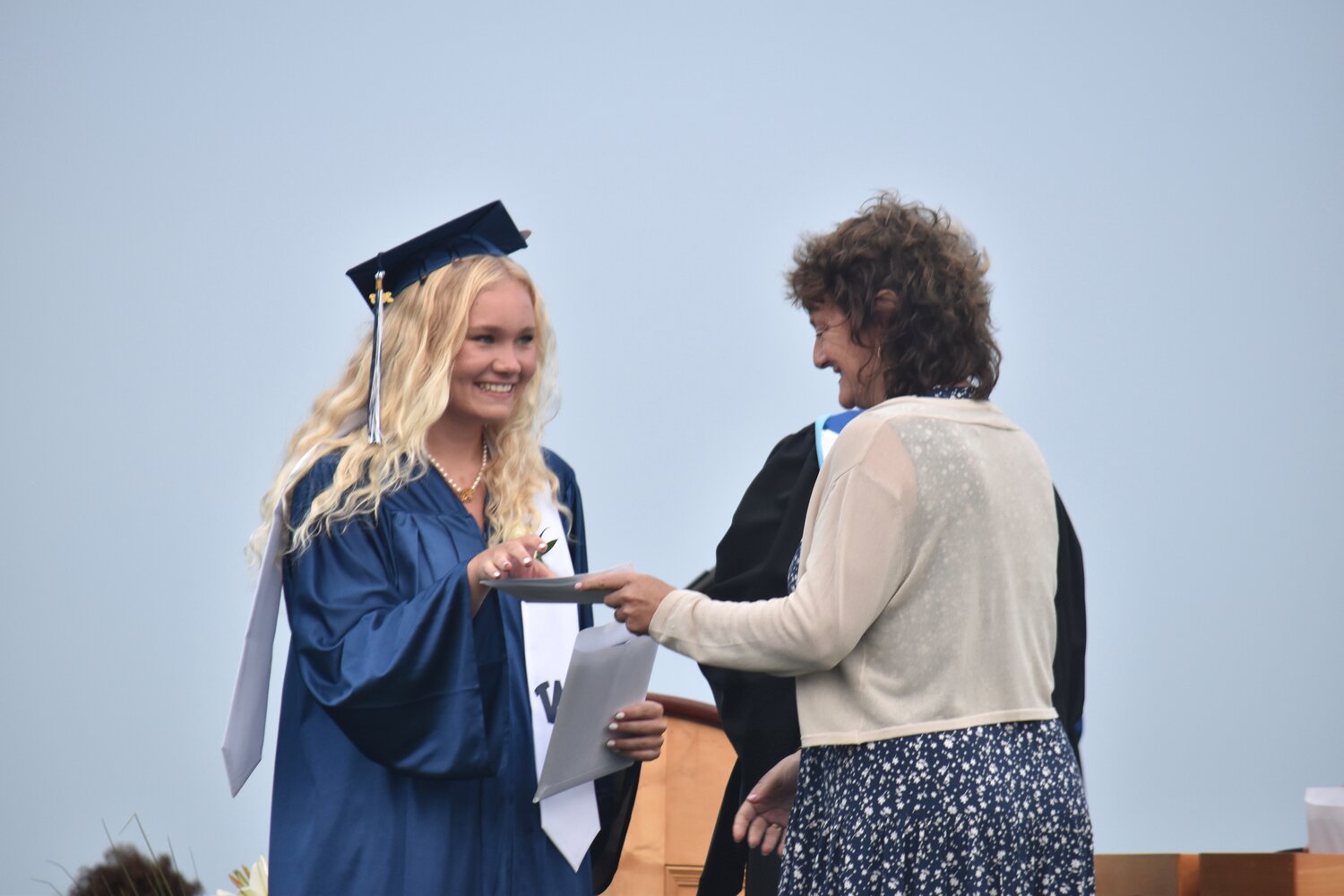 Emma Smith receives her diploma.